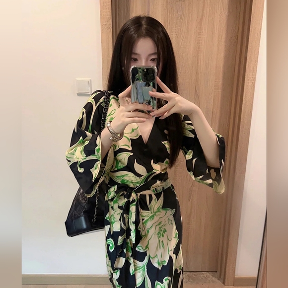 NWT Zara Floral Printed Wrap Dress - 3002/198 - Picture 15 of 16